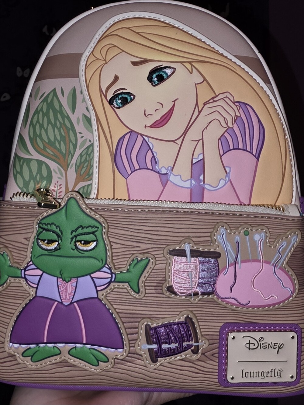 New! Loungefly Disney Tangled Rapunzel & Pascal Dress Mini Backpack